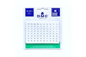 Наліпки (стікери) з номерами муліне DMC, 630 шт