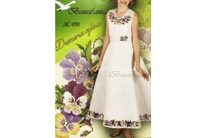 Паперова схема для вишивки дівчачого плаття (вишиванка) ДС 050