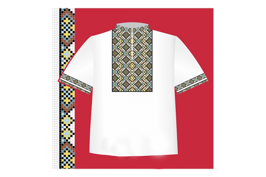 Паперова схема для вишивки сорочки для хлопця (вишиванка) СХ2-006
