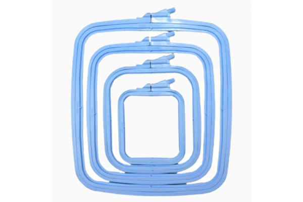 Квадратні п'яльця NURGE, 195х220 мм, 170-13, блакитні