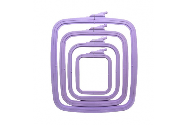 Квадратні п'яльця NURGE, 145х165 мм, бузкові, 170-12