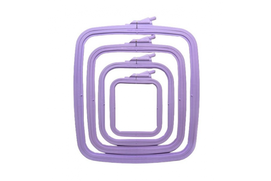 Квадратні п'яльця NURGE, 145х165 мм, бузкові, 170-12