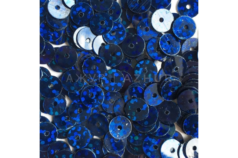 Паєтки голографік DMS (ОАЕ), пласкі, 6 мм, DMS3826, сині
