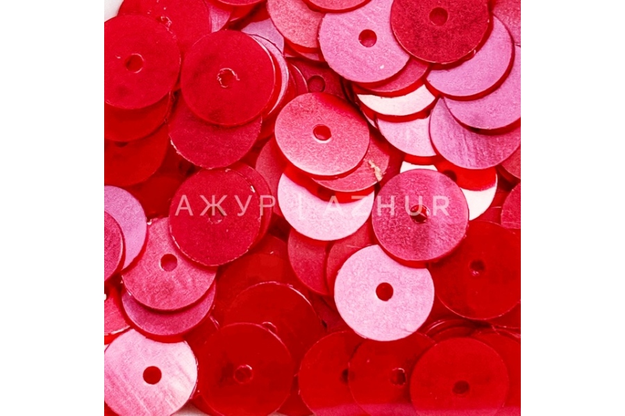Паєтки DMS (ОАЭ), пласкі, 6 мм, 2021D (3), червоні
