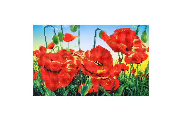 Схема для вишивки бісером "Польові маки" 211