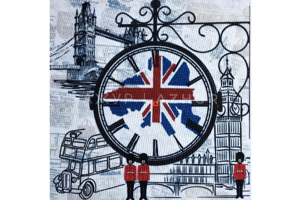 Схема-заготовка для вишивки бісером годинника "Лондон" FV-152