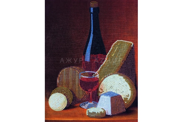 Схема для вишивки бісером "Вино та сир" SI-214