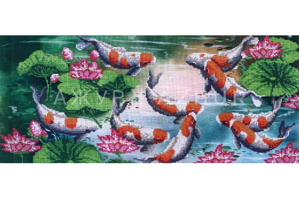 Схема для вишивки бісером "Золоті коропи" SI-124