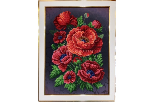 Схема для вишивки бісером "Маки" Т-1390