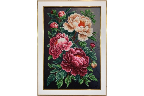 Схема для вишивки бісером "Півонії" Т-1389