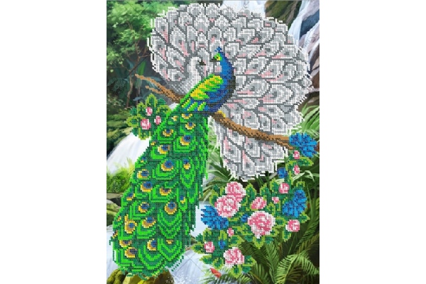 Схема для вишивки бісером "Павичі" А3Н_335