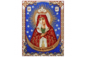 Схема для вишивки ікони бісером "Пресвята Богородиця Остробрамська"