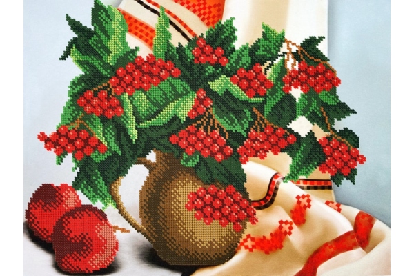 Схема для вишивки бісером "Ваза з калиною" А3Н_308 