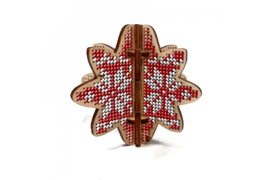 Заготовка для вишивки ялинкової іграшки "Сніжинка" ІДН 064