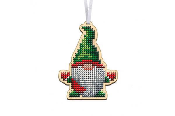 Заготовка для вишивки ялинкової іграшки "Гном" (7.9х5.9 см) ІДН 087