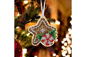 Заготовка для вишивки ялинкової іграшки "Печиво" ІДН 092 (7.7х6.9 см)