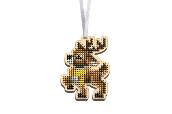 Заготовка для вишивки ялинкової іграшки "Олень" ІДН_міні_030