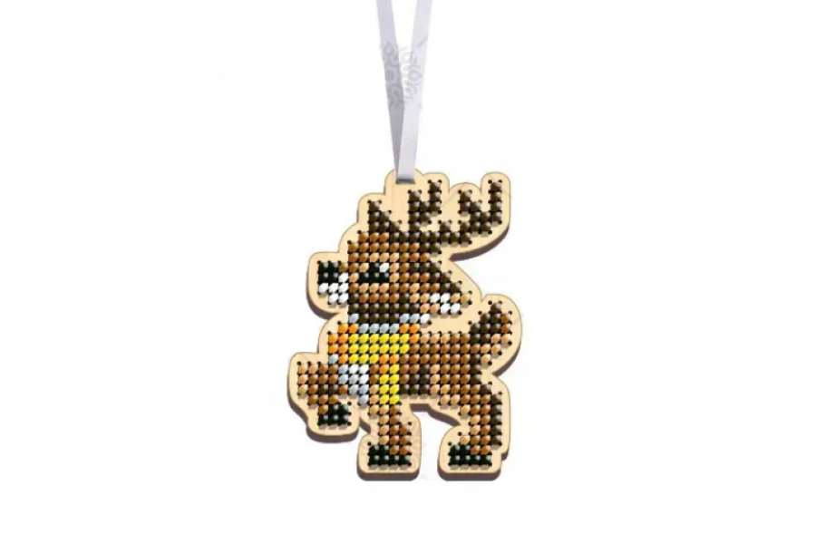 Заготовка для вишивки ялинкової іграшки "Олень" ІДН_міні_030