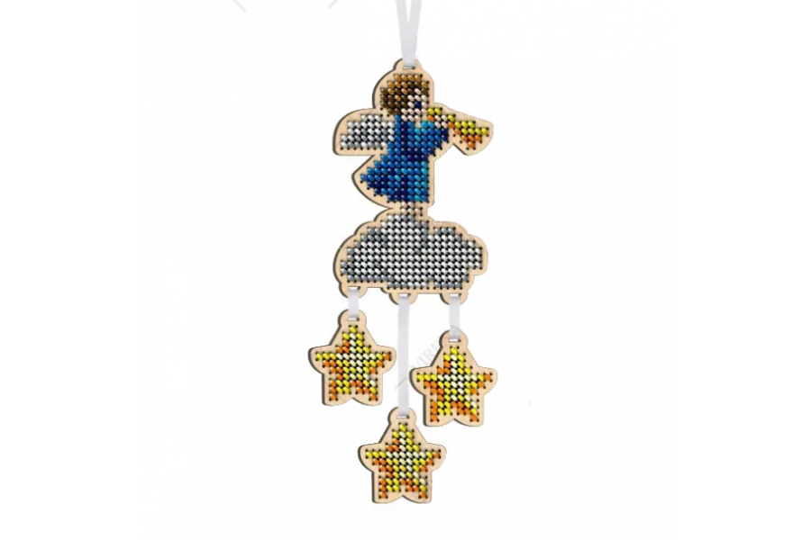 Заготовка для вишивки ялинкової іграшки "Янгол" ІДН 069