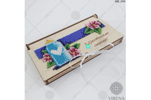 Заготовка для вишивки бісером коробки-конверту "З Хрестинами синочка" КДГ_002