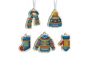 Набір заготовок для вишивки ялинкових іграшок "Зимові" КНІ_міні_127 (5 шт.)