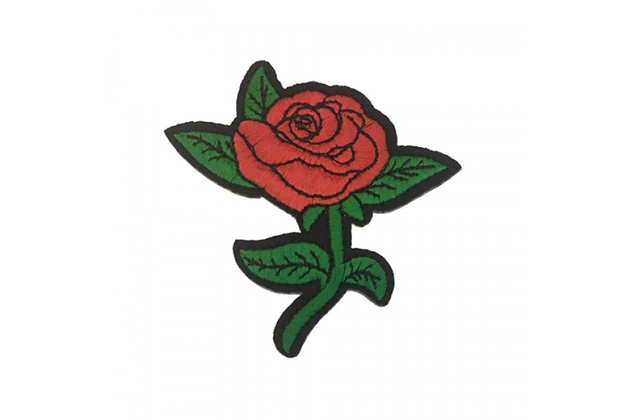 Термоклейова аплікація (нашивка) "Троянда", 75*75 мм